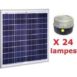 Kit d’éclairage solaire collectif (24 lampes)